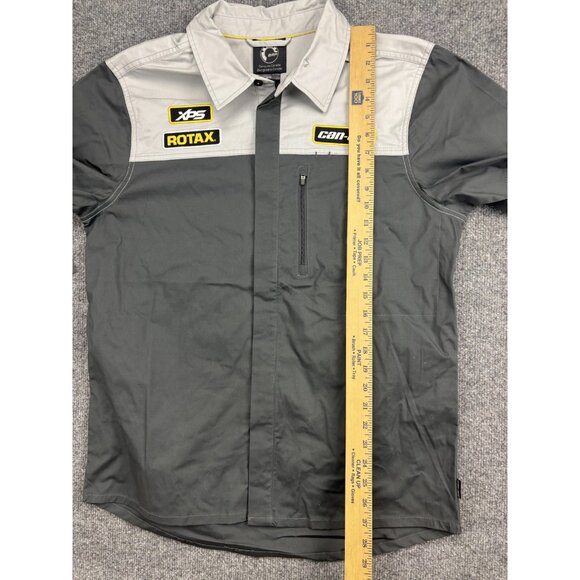 Can-Am Pit Shirt Mens Medium Charcoal Short Sleeve Garage Work BRP XPS Rotax - Picture 5 of 7